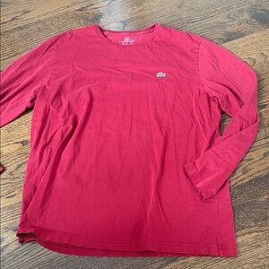 Lacoste men’s red long sleeve shirt size 6